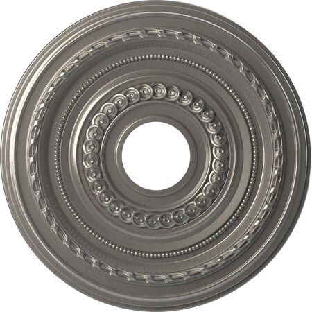 Ekena Millwork Cole Thermoformed PVC Ceiling Medallion Fits Canopies up to 4 1/2-in., Aged Dark Steel CMP16COCST